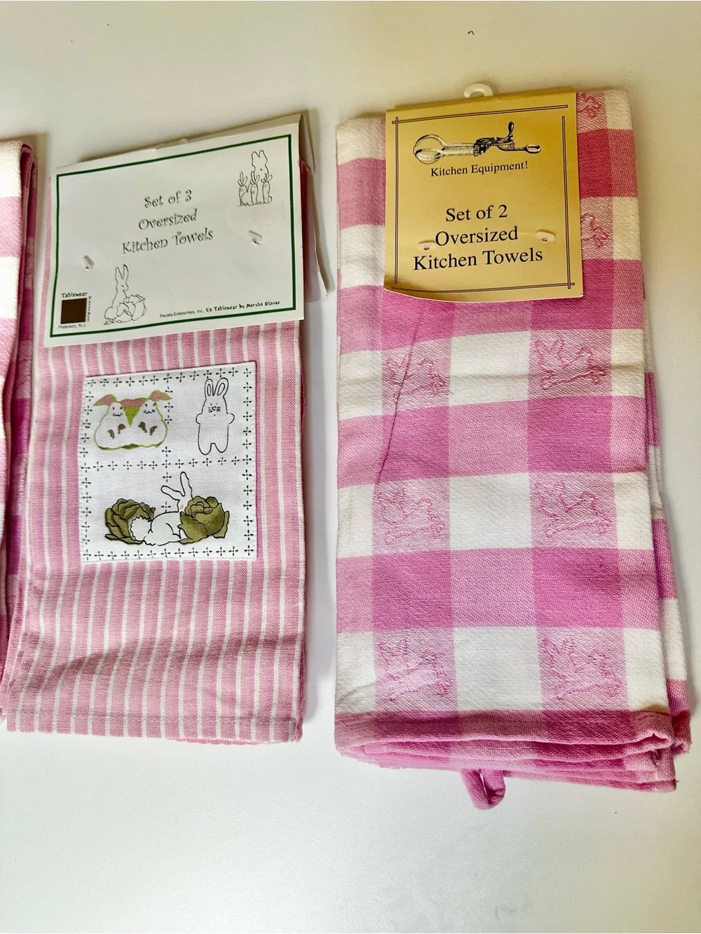 Nwt bundle of 9 Easter  theme Pink 100% cotton made in India kitchen Towels